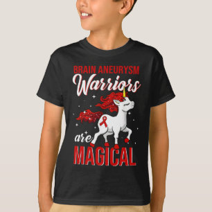 Brain Aneurysm Awareness Warrior Fun Unicorn T-Shirt