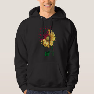 Brain Aneurysm Bewusstsein Sonnenblume Burgund Rib Hoodie