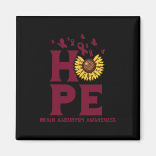 Brain Aneurysm Burgundy Hope Vintag Sonnenblume Aw Magnet