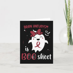 Brain Aneurysm ist Boo Sheet Halloween Ghost Burgu Karte