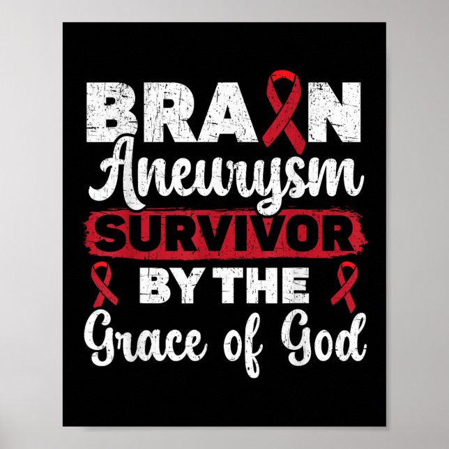 Brain Aneurysm Survivor Medical Bedingung Aneurysm Poster (Vorne)