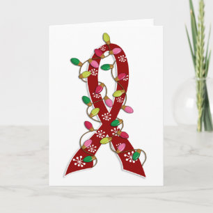 Brain Aneurysm Weihnachtsleuchten Ribbon Feiertagskarte