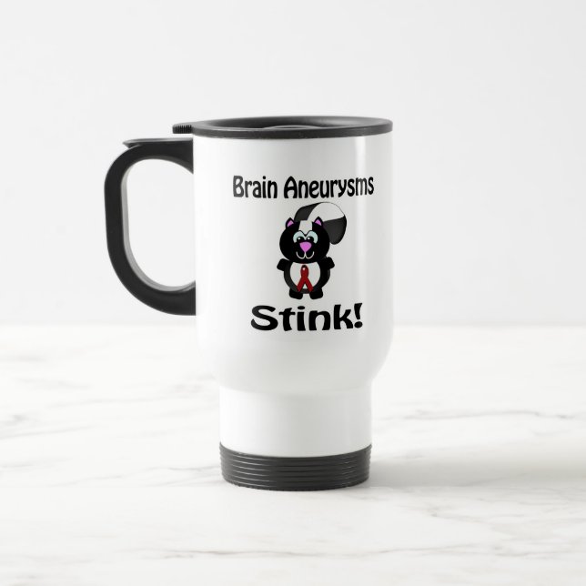 Brain Aneurysms Stink Skunk Bewusstsein Design Reisebecher (Links)