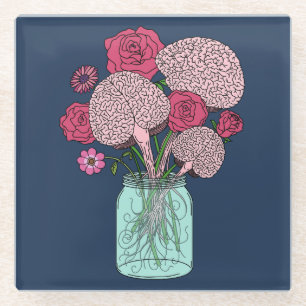 Brain Blume Bouquet Glasuntersetzer