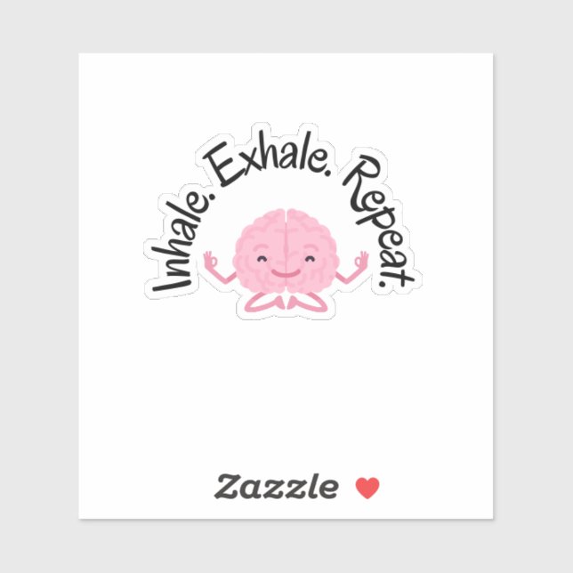 Brain Breathing Vinyl Sticker (Blatt)