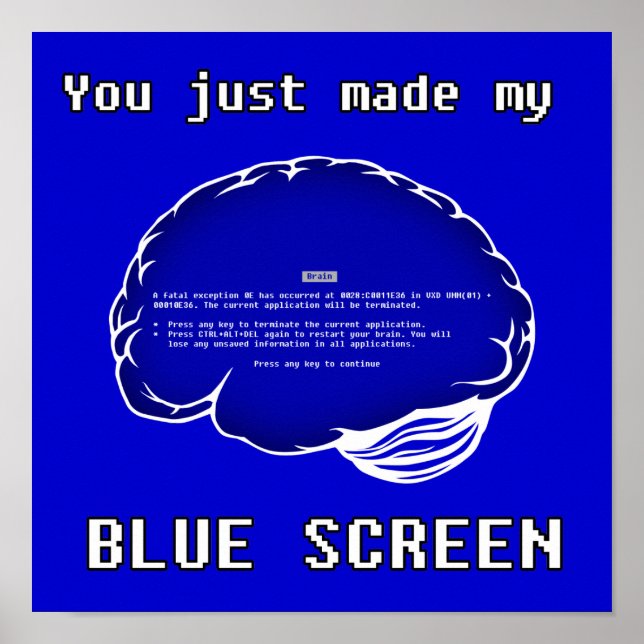 Brain BSOD Poster (Vorne)