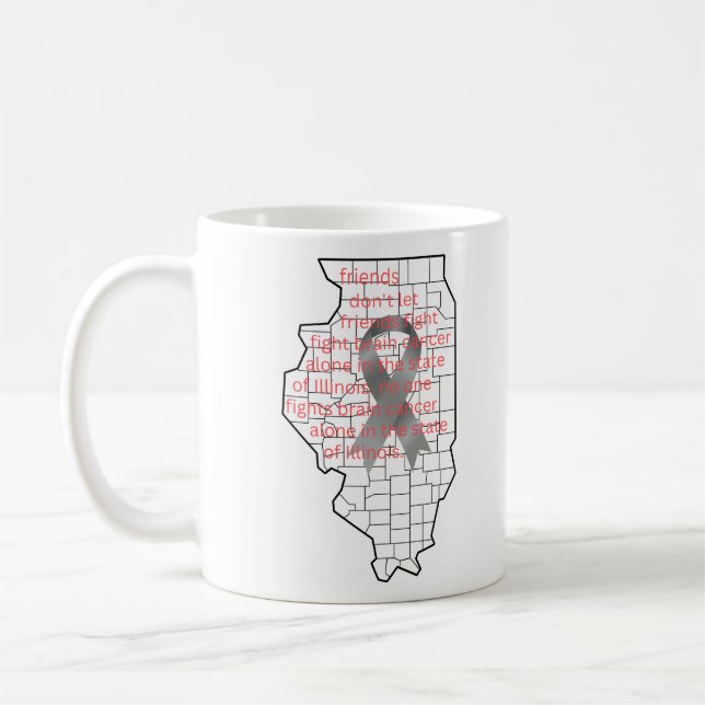 Brain Cancer Awareness in Illinois Kaffeetasse (Links)