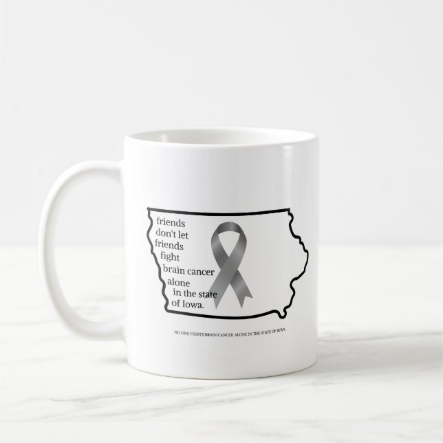 Brain Cancer Awareness in Iowa Kaffeetasse (Links)