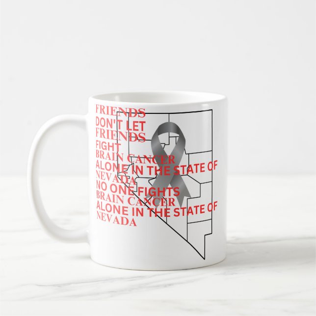 Brain Cancer Awareness in Nevada Kaffeetasse (Links)
