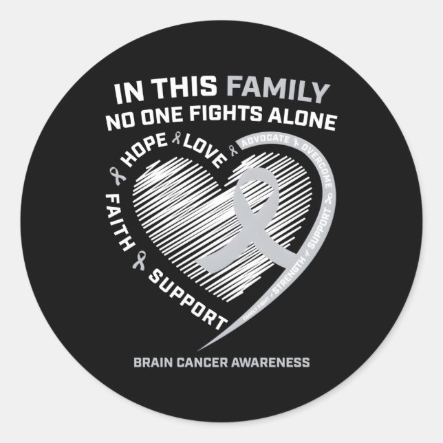 Brain Cancer Awareness Products Brain Cancer Runder Aufkleber (Vorderseite)