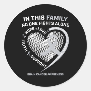 Brain Cancer Awareness Products Brain Cancer Runder Aufkleber