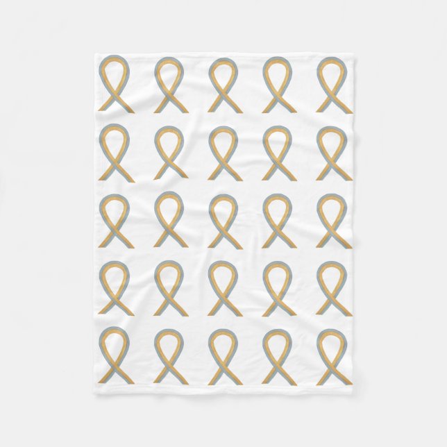 Brain Cancer Awareness Ribbon Blankets für Kinder Fleecedecke (Vorderseite)