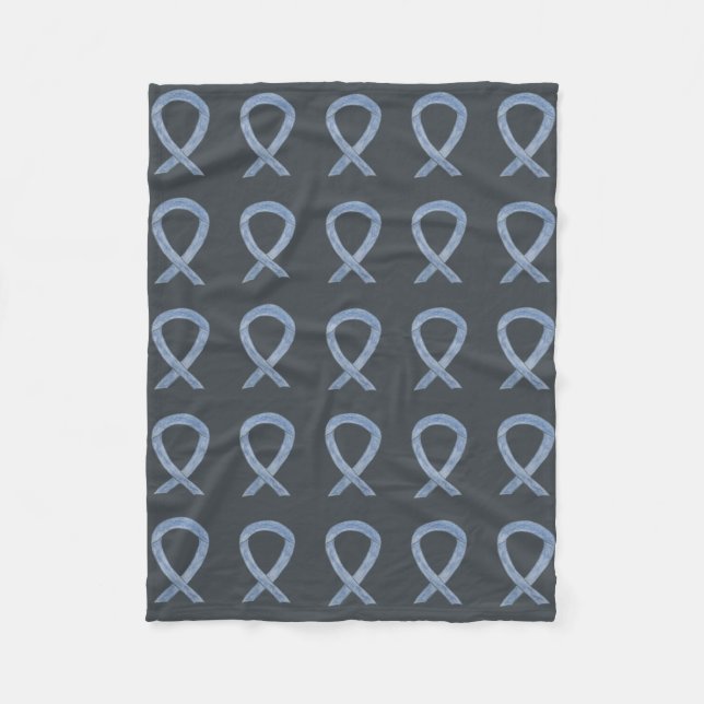 Brain Cancer Awareness Ribbon Fleece Chemo Blanket (Vorderseite)