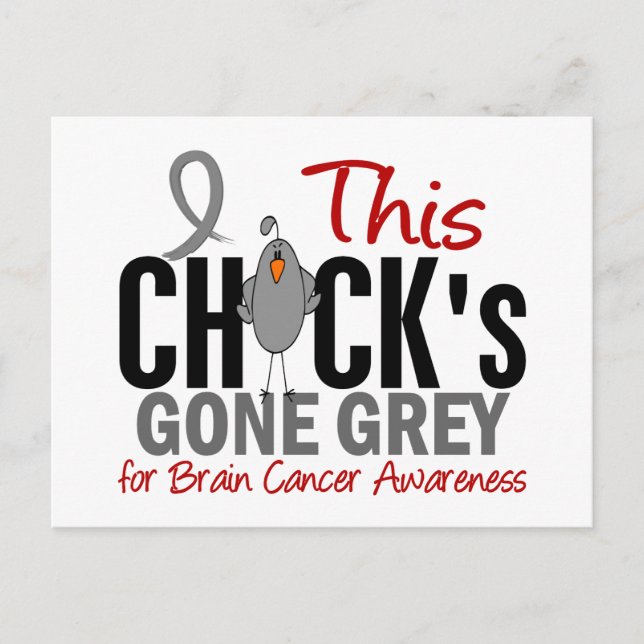 BRAIN CANCER Chick Gone Gray Postkarte (Vorderseite)
