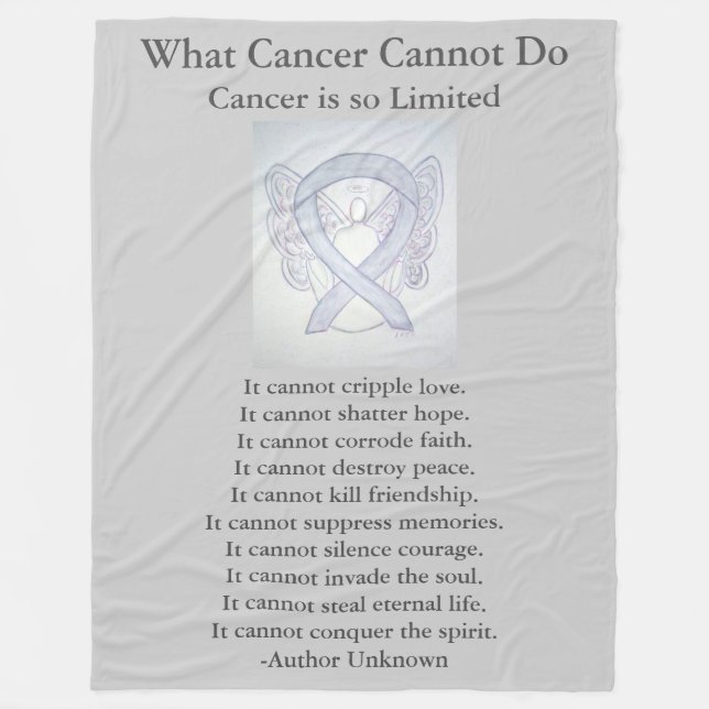 Brain Cancer Gray Awareness Ribbon Fleece Blanket (Vorderseite)