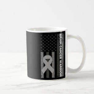 Brain Cancer Warrior US-amerikanische Flagge Vater Kaffeetasse