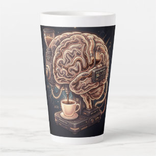Brain Coffee Machine Latte Tasse – Lustige Neurowi