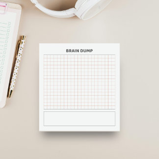 Brain dump grid paper notizblock