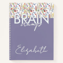 Brain Dump Mindset Organizer Floral lavender Notizbuch