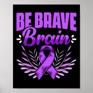 Brain - Epilepsy Survivor Epilepsie Bewusstsein Poster