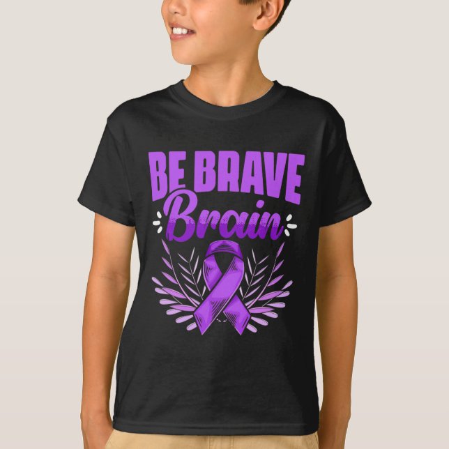 Brain - Epilepsy Survivor Epilepsie Bewusstsein T-Shirt (Vorderseite)