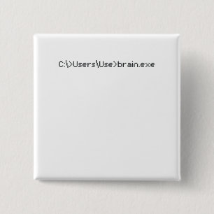 Brain.exe Fun Coder Programmierer-Computer Button