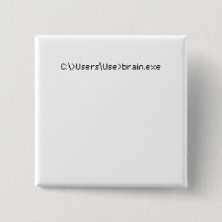 Brain.exe Fun Coder Programmierer-Computer Button