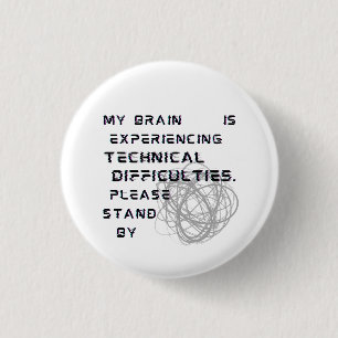 Brain Fog Button Fibromyalgie Button Abzeichen