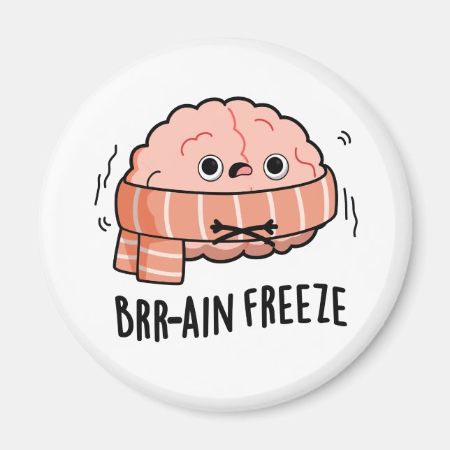 Brain Freeze Funny Biology Anatomie Pun Magnet (Vorne)