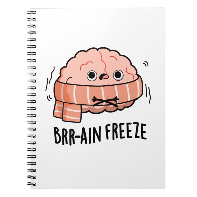 Brain Freeze Funny Biology Anatomie Pun Notizblock (Vorderseite)