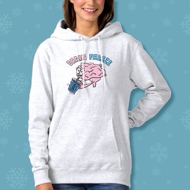 Brain Freeze Funny Cartoon Hoodie (Von Creator hochgeladen)