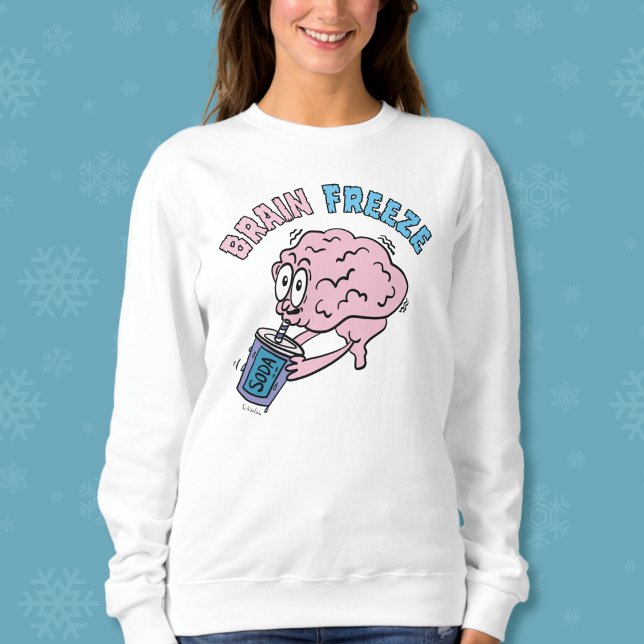 Brain Freeze Funny Cartoon Sweatshirt (Von Creator hochgeladen)
