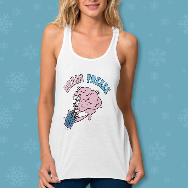 Brain Freeze Funny Cartoon Tank Top (Von Creator hochgeladen)