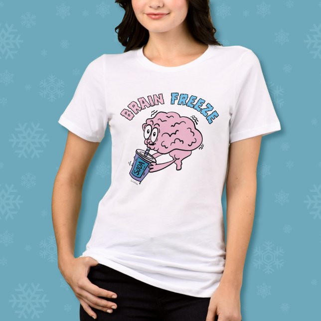 Brain Freeze Funny Cartoon Tri-Blend Shirt (Von Creator hochgeladen)