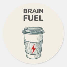 Brain Fuel Sticker | Kaffeebecher für Studen