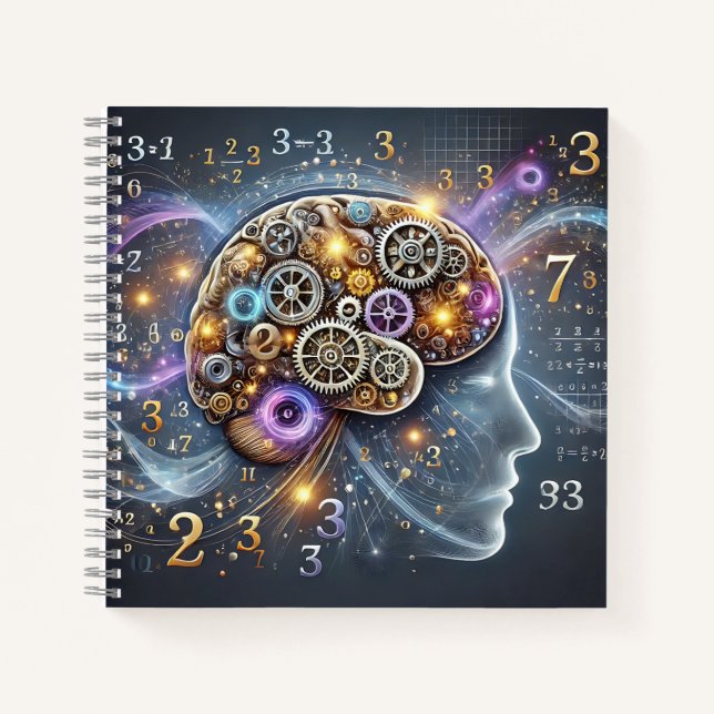Brain Gears & Mathematische Intelligenzgestaltung Notizbuch (Vorderseite)