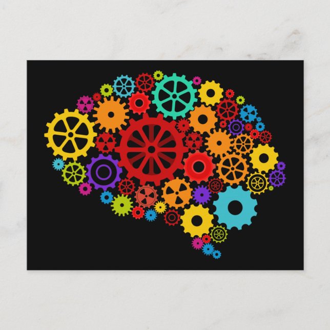 Brain Gears Postcard Postkarte (Vorderseite)
