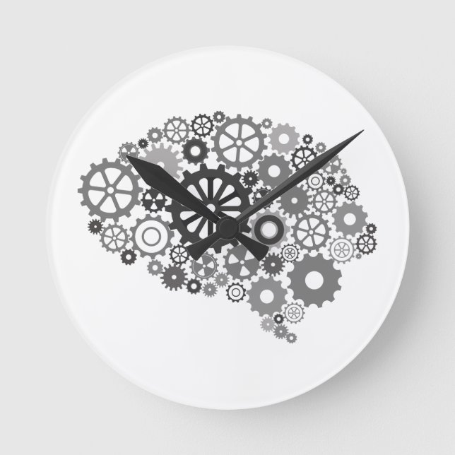 Brain Gears Wall Clock Runde Wanduhr (Vorderseite)