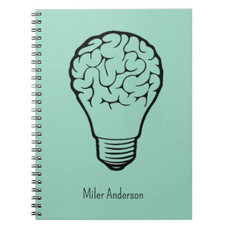Brain Lamp - Creative Thinking Notebook- Mapping Notizblock