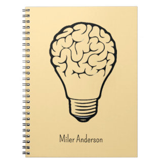 Brain Lamp - Creative Thinking Notebook- Mapping Notizblock