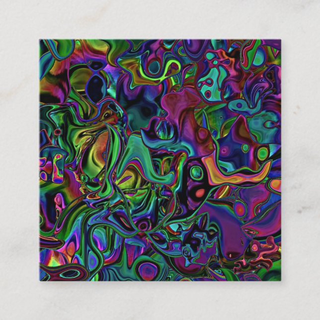 Brain Melt Business Card Quadratische Visitenkarte (Vorderseite)