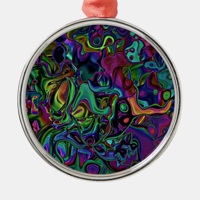 Brain Melt Keramik Ornament Aus Metall (Vorne)