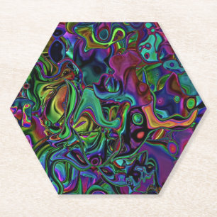 Brain Melt Square Paper Untersetzer