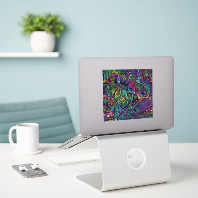 Brain Melt Sticker (Laptop auf Schreibtisch)