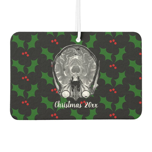 Brain MRI Weihnachten Autolufterfrischer (Vorderseite)