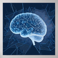 Brain Network Illustration - Neuronales Netzwerk