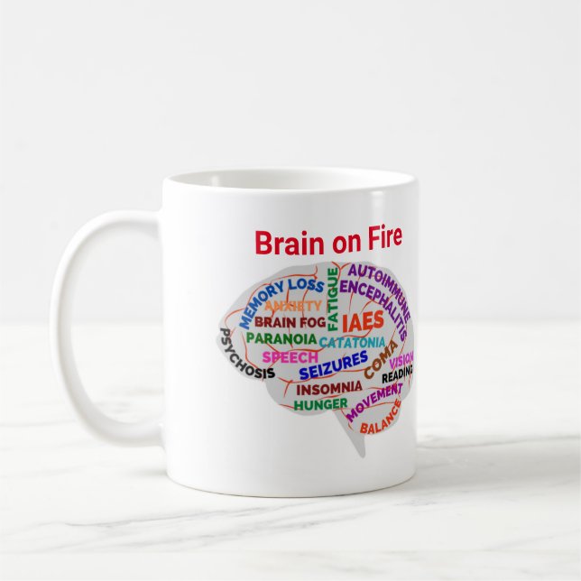 Brain on Fire AE Awareness Month 2023 Tasse (Links)