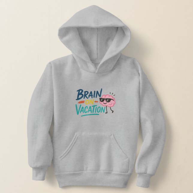 Brain on Vacation Kids’ Hoodie | Funny Cute Chill  (Ablage )