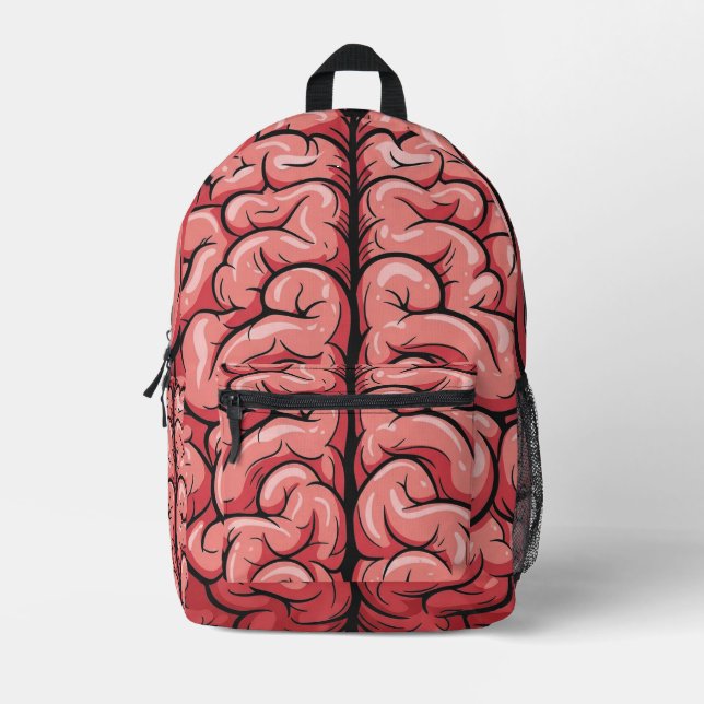 Brain Pattern Backpack Bedruckter Rucksack (Vorderseite)