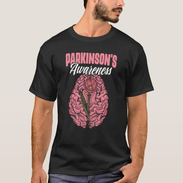 Brain PD Patients Tulips Parkinson's Disease Warri T-Shirt (Vorderseite)